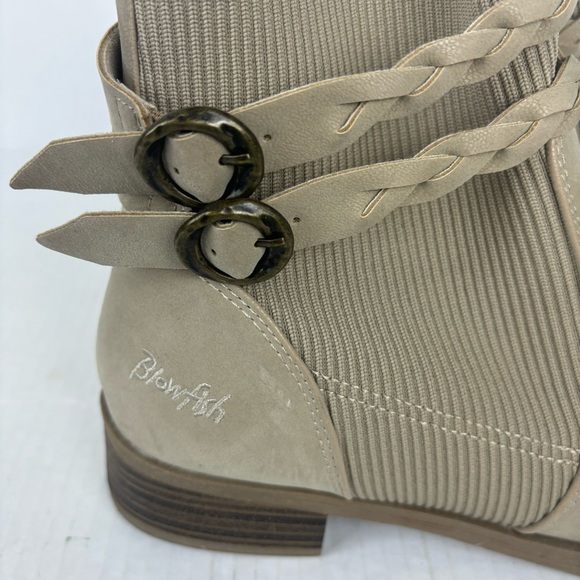 Blowfish tan sueded ankle boots with braided strap accents-Woman’s 8.5 - Picture 3 of 11